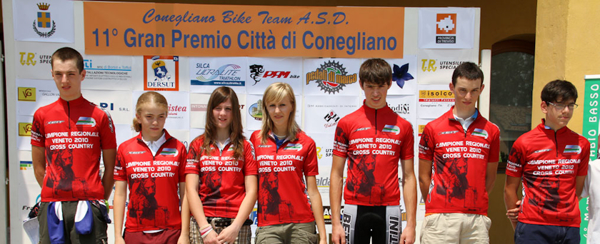Le maglie giovanili dei Campioni veneti MTB 2010
